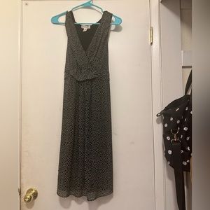 Motherhood maternity black polka dot dress